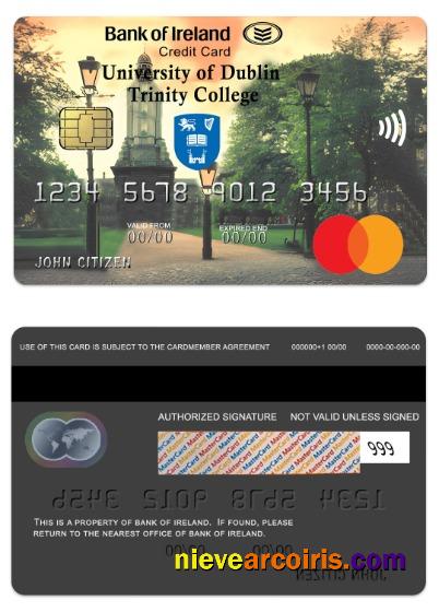 Ireland Bank of Ireland Affinity credit mastercard